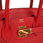 Hermes Birkin 30 Rouge Casaque Epsom Gold Hardware