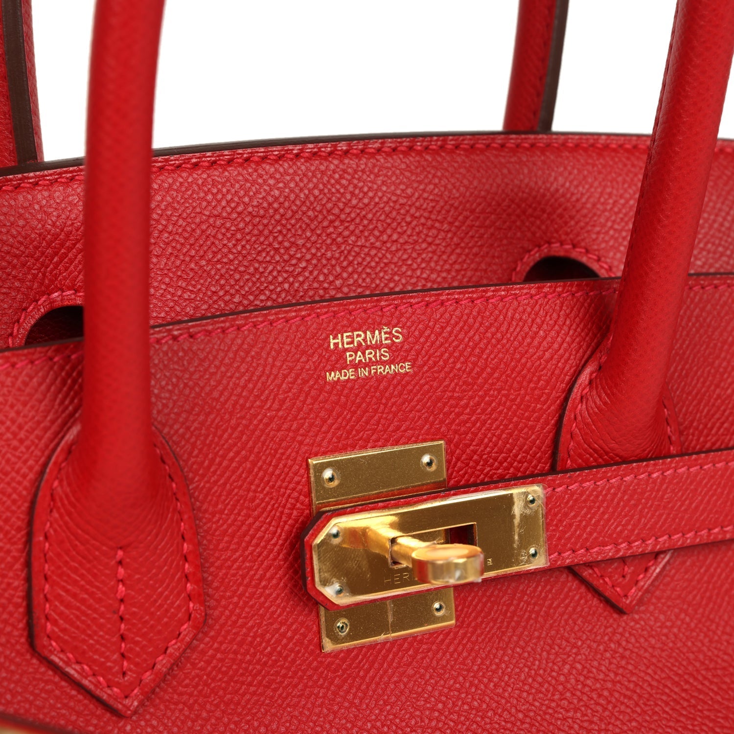Hermes Birkin 30 Rouge Casaque Epsom Gold Hardware
