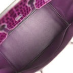Hermes Birkin 35 Amethyst Shiny Porosus Crocodile Palladium Hardware