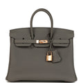 Hermes Birkin 25 Etain Togo Rose Gold Hardware