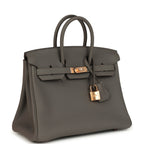 Hermes Birkin 25 Etain Togo Rose Gold Hardware