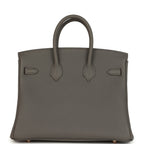 Hermes Birkin 25 Etain Togo Rose Gold Hardware