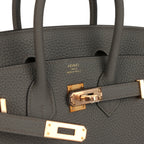 Hermes Birkin 25 Etain Togo Rose Gold Hardware