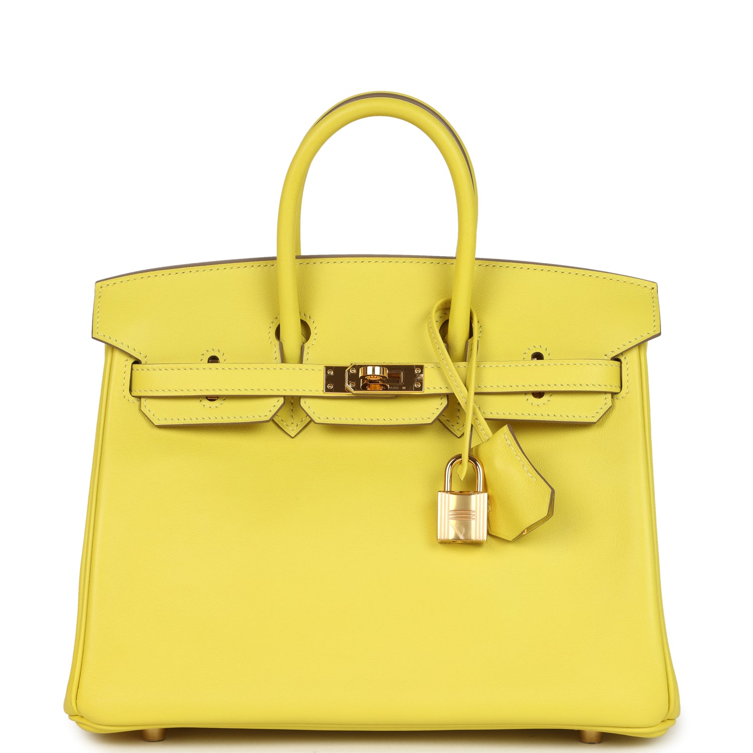Hermes Birkin 25 Lime Swift Gold Hardware
