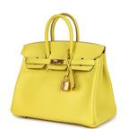 Hermes Birkin 25 Lime Swift Gold Hardware