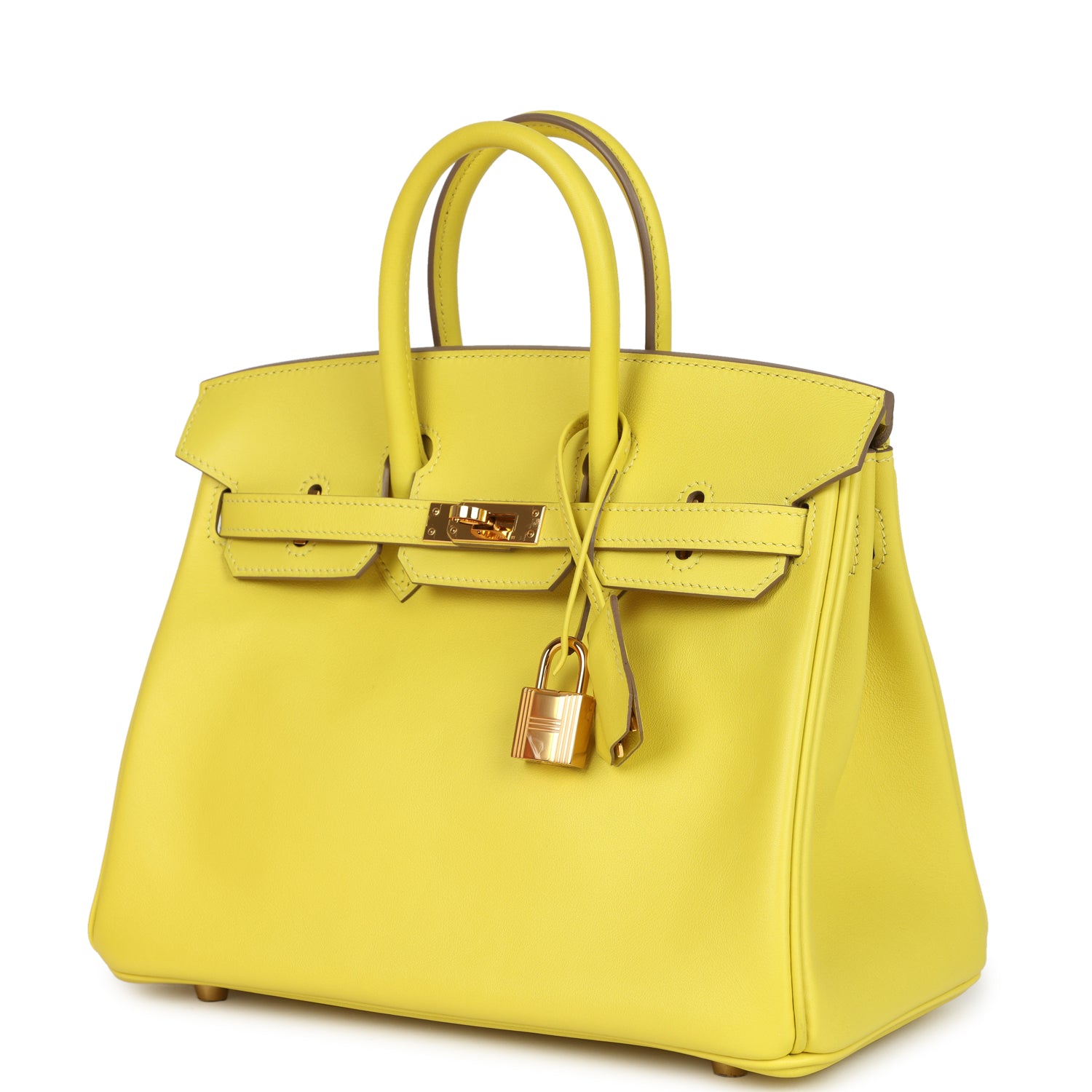 Hermes Birkin 25 Lime Swift Gold Hardware