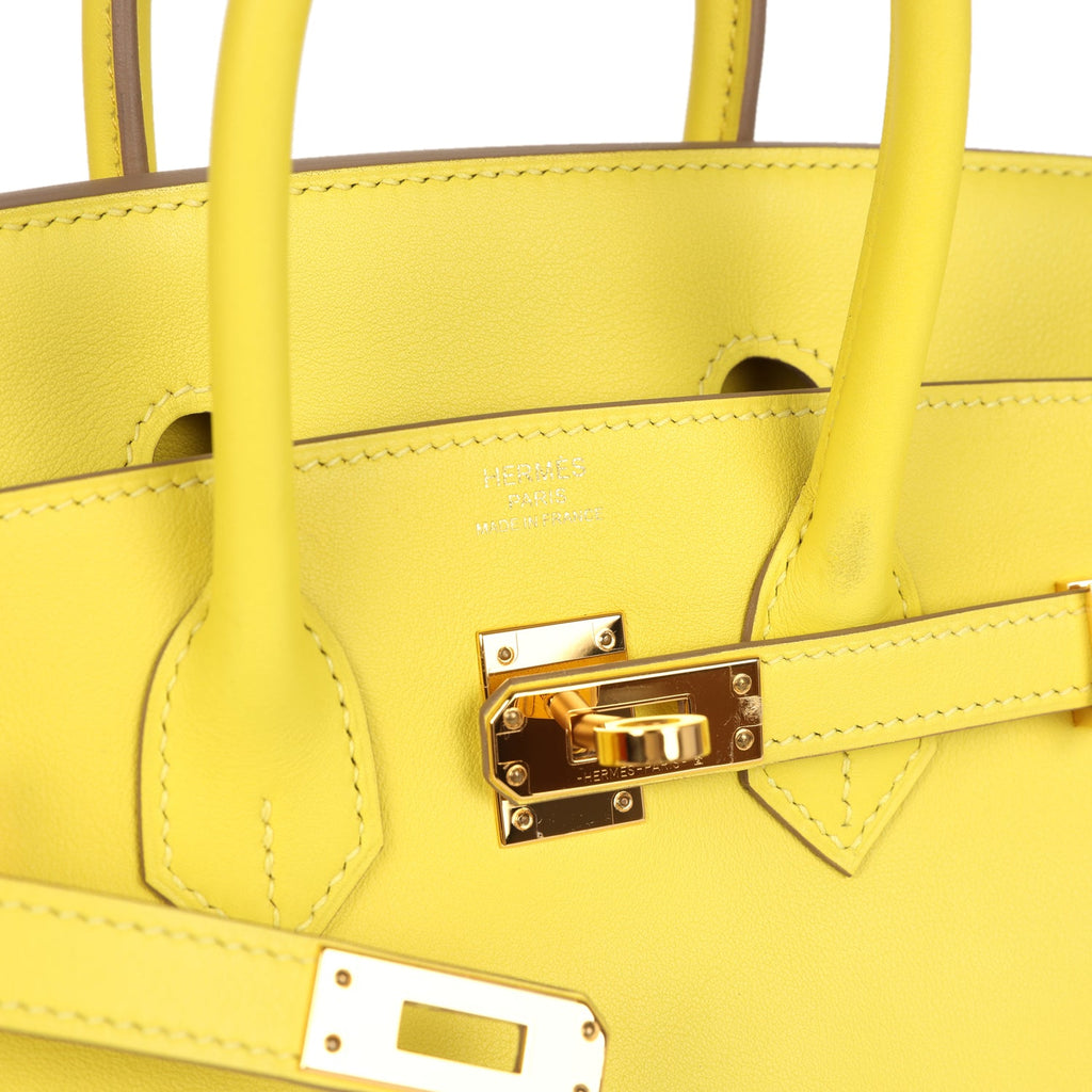 Hermes Birkin 25 Lime Swift Gold Hardware