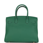 Hermes Birkin 30 Vert Moyen Togo Gold Hardware