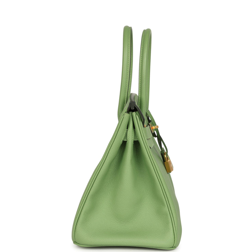 Hermes Birkin 30 Vert Criquet Epsom Gold Hardware