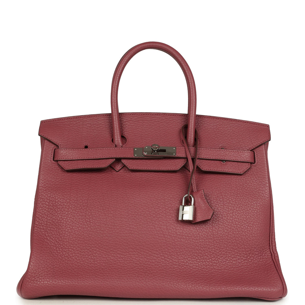 Hermes Birkin 35 Bois De Rose Fjord Palladium Hardware