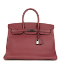 Hermes Birkin 35 Bois De Rose Fjord Palladium Hardware