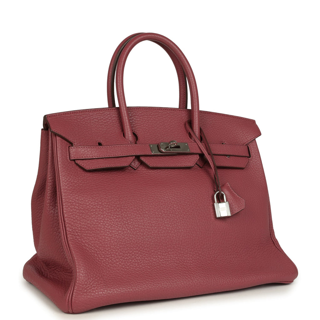 Hermes Birkin 35 Bois De Rose Fjord Palladium Hardware