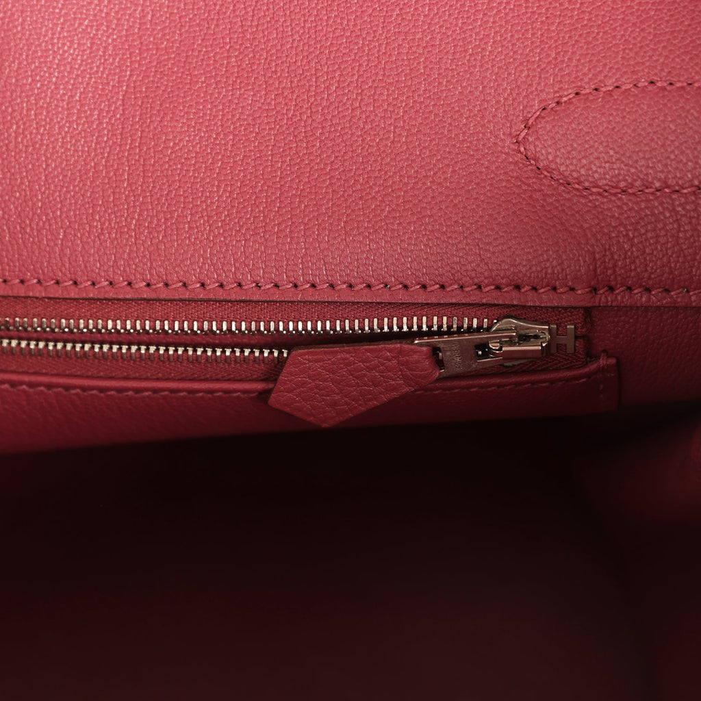 Hermes Birkin 35 Bois De Rose Fjord Palladium Hardware