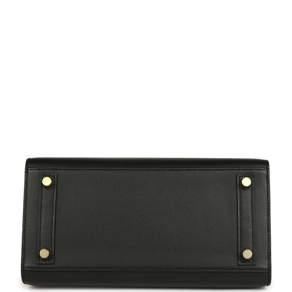 Hermes Birkin Sellier 25 Black Madame Gold Hardware