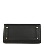 Hermes Birkin Sellier 25 Black Madame Gold Hardware
