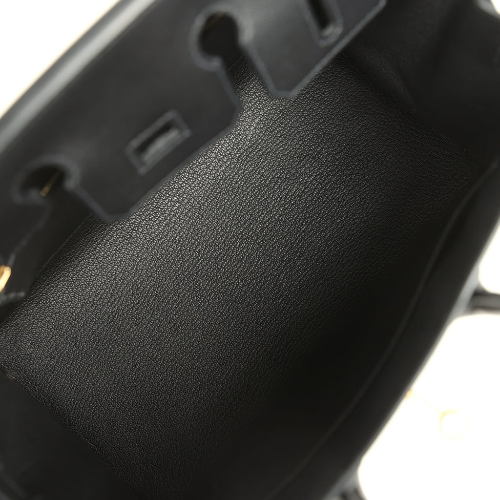 Hermes Birkin Sellier 25 Black Madame Gold Hardware