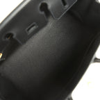 Hermes Birkin Sellier 25 Black Madame Gold Hardware