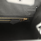 Hermes Birkin Sellier 25 Black Madame Gold Hardware