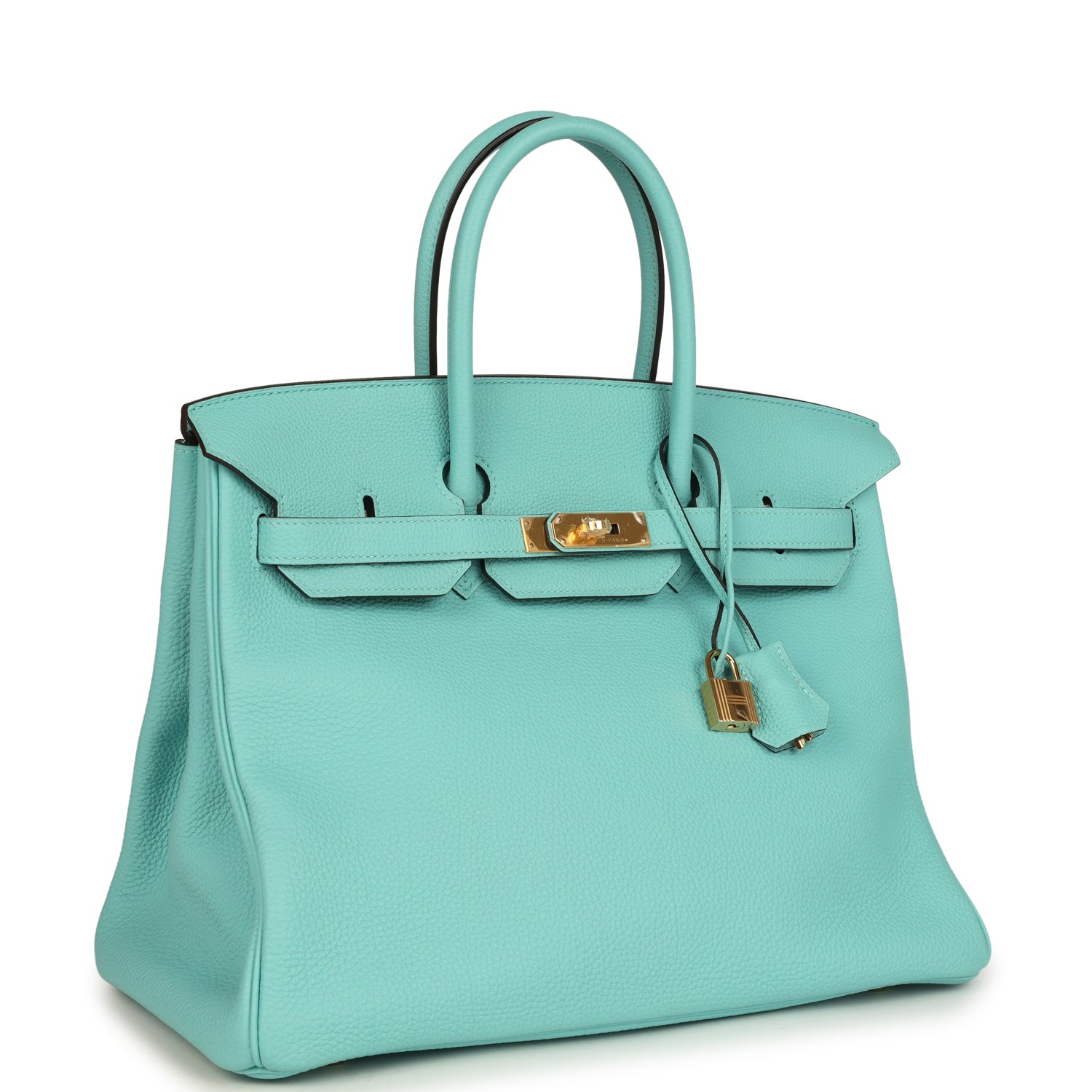 Hermes Birkin 35 Bleu Atoll Togo Gold Hardware