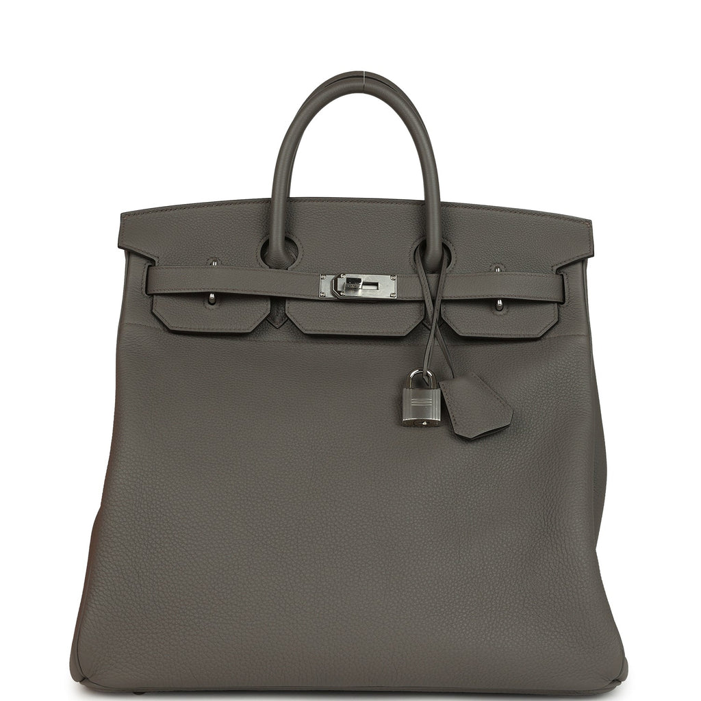 Hermes HAC Birkin 40 Etain Togo Palladium Hardware
