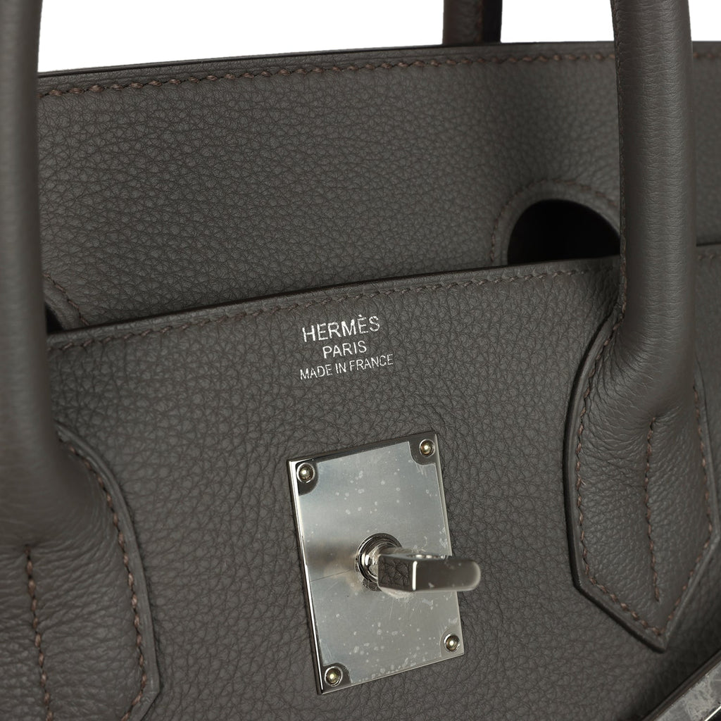 Hermes HAC Birkin 40 Etain Togo Palladium Hardware