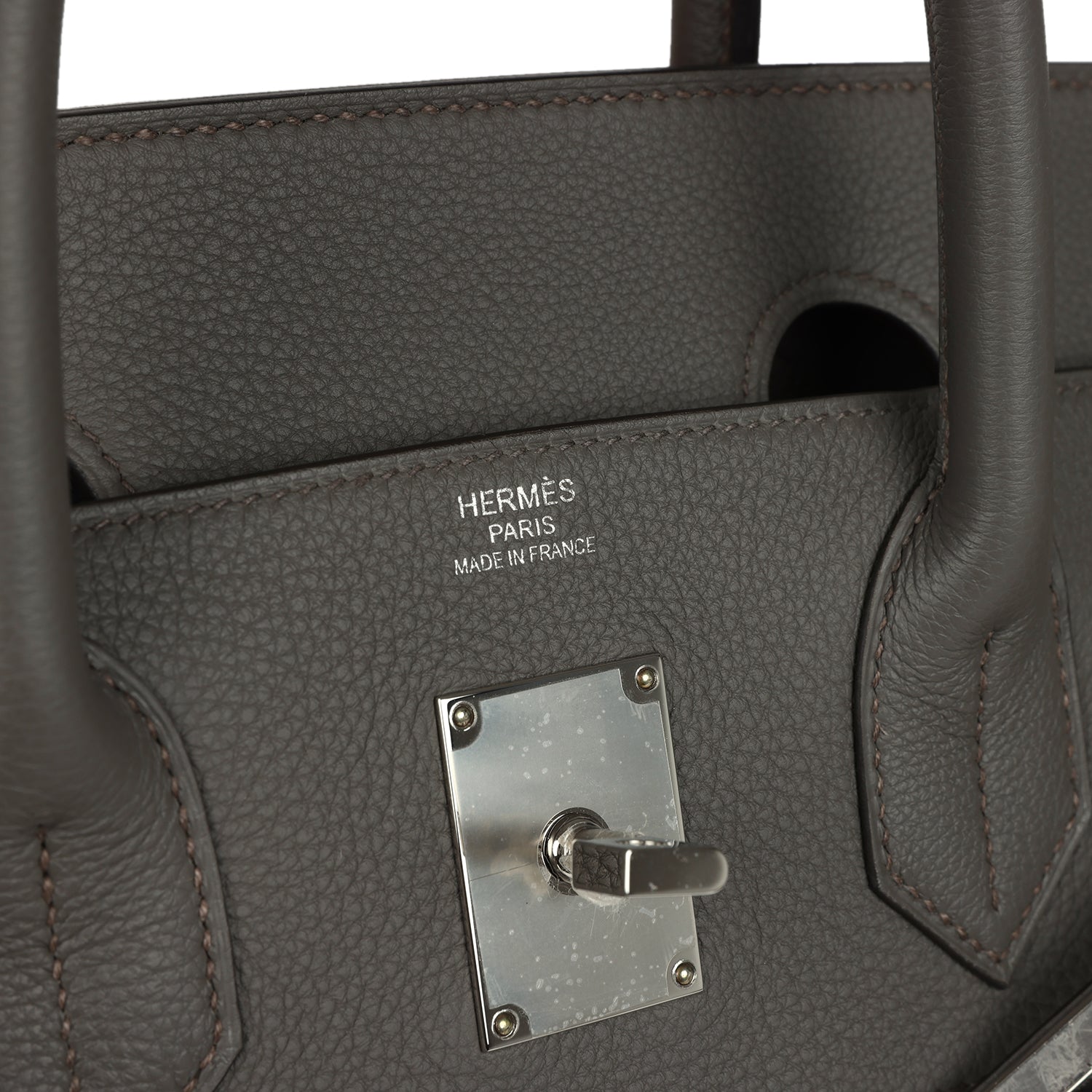 Hermes HAC Birkin 40 Etain Togo Palladium Hardware