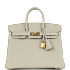 Hermes Birkin 25 Gris Perle Togo Gold Hardware