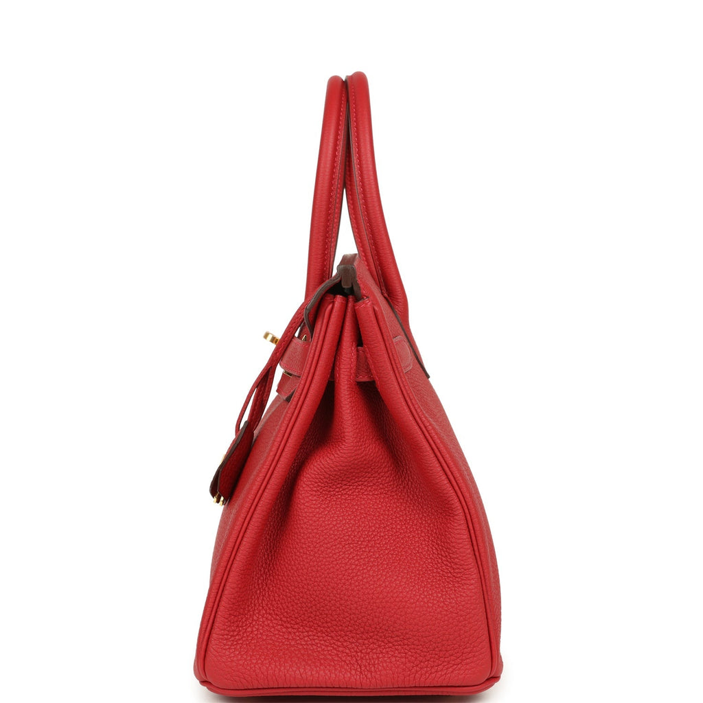 Hermes Birkin 30 Rouge Casaque Togo Gold Hardware