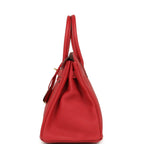Hermes Birkin 30 Rouge Casaque Togo Gold Hardware