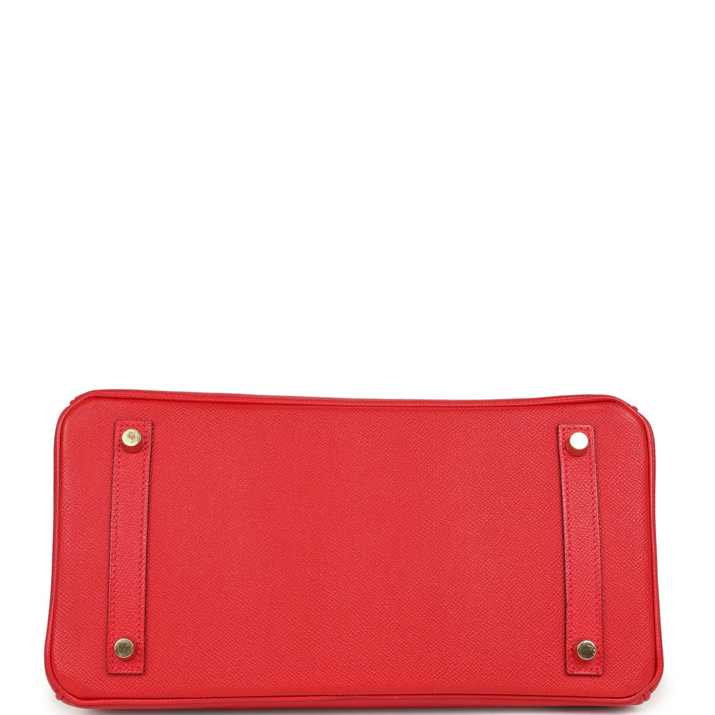 Hermes Birkin 30 Rouge Casaque Epsom Gold Hardware