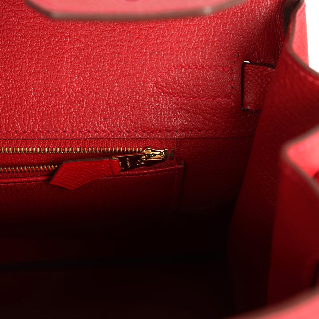Hermes Birkin 30 Rouge Casaque Epsom Gold Hardware