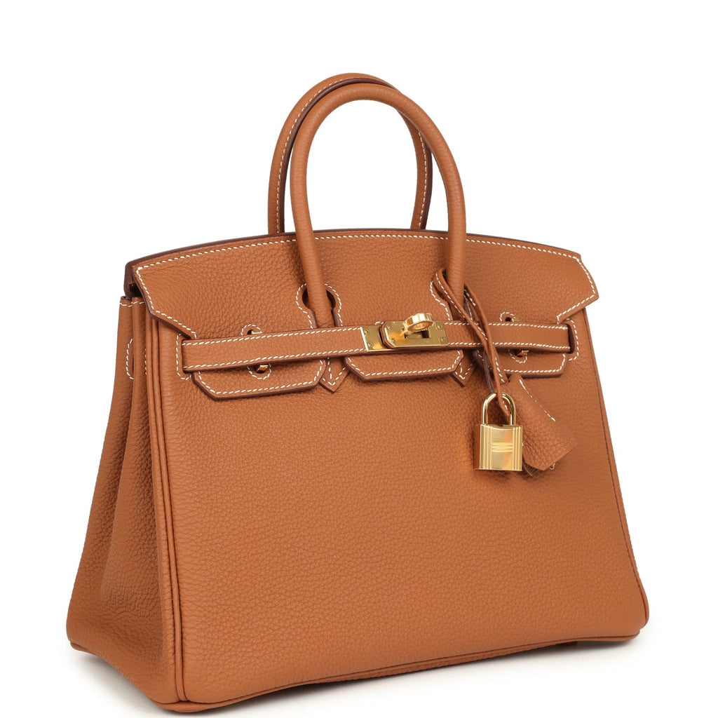 Hermes Birkin 25 Gold Togo Gold Hardware