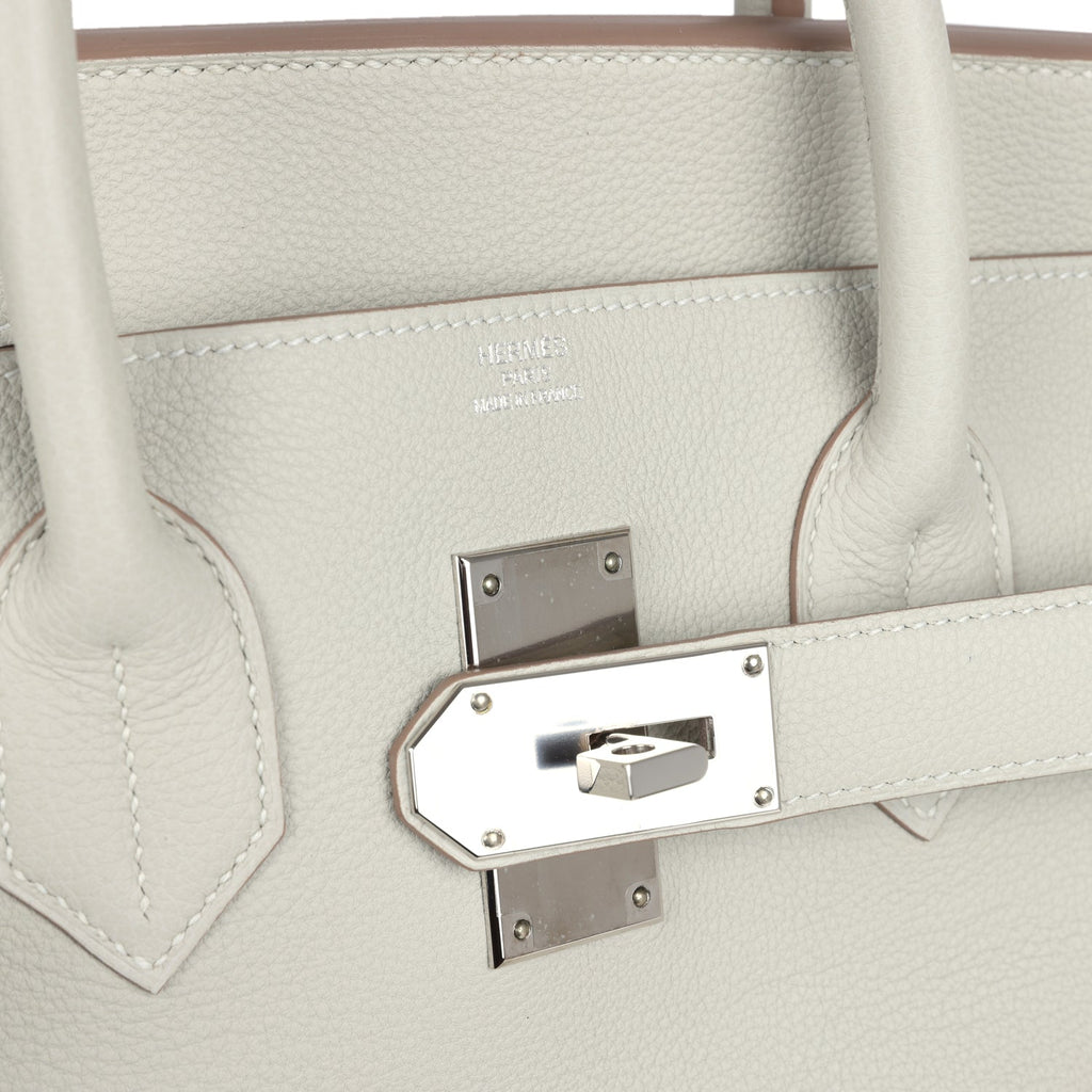 Hermes HAC Birkin 50 "Endless Road" Gris Perle Togo Palladium Hardware