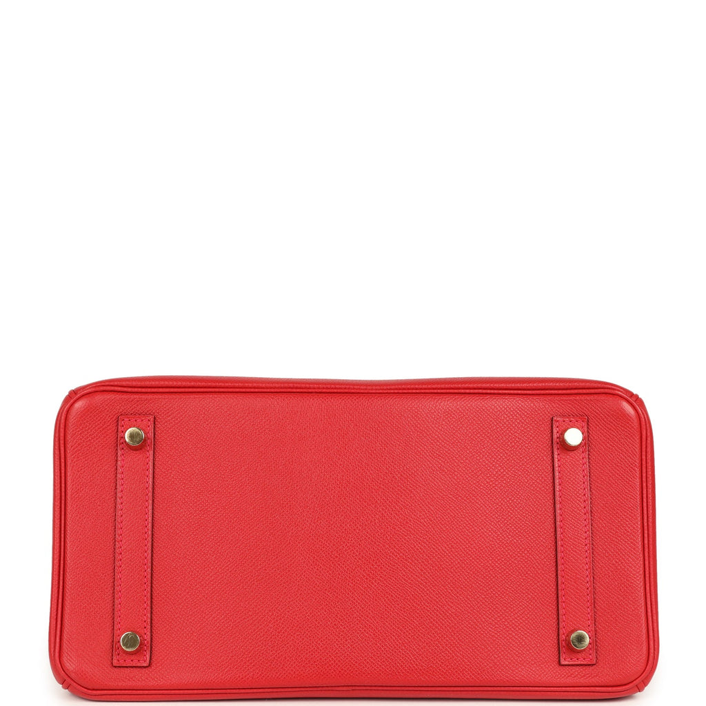 Hermes Birkin 30 Rouge Casaque Epsom Gold Hardware