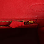 Hermes Birkin 30 Rouge Casaque Epsom Gold Hardware