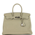 Hermes Birkin 35 Sauge Clemence Palladium Hardware