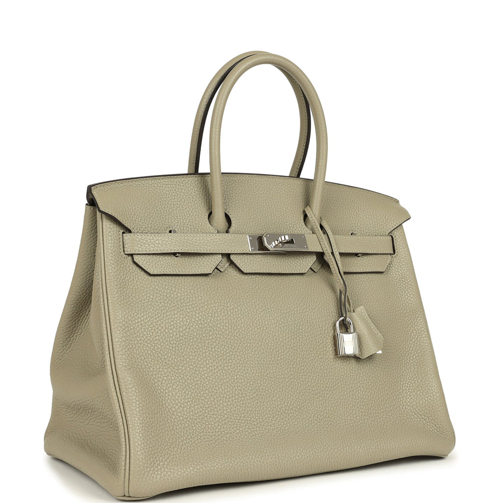 Hermes Birkin 35 Sauge Clemence Palladium Hardware