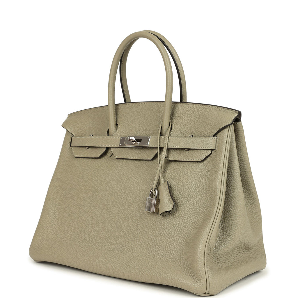 Hermes Birkin 35 Sauge Clemence Palladium Hardware