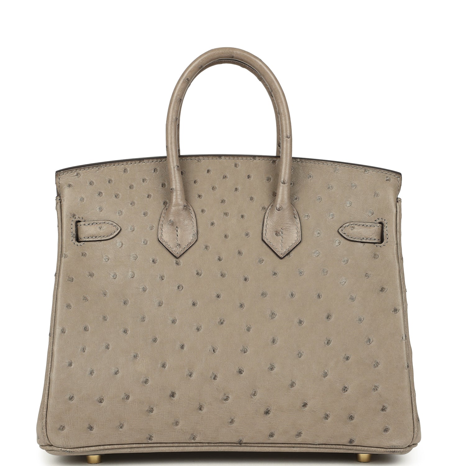 Hermes Birkin 25 Gris Tourterelle Ostrich Gold Hardware