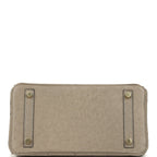 Hermes Birkin 25 Gris Tourterelle Ostrich Gold Hardware