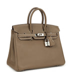 Hermes Birkin 25 Etoupe Togo Palladium Hardware