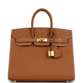 Hermes Birkin Sellier 25 Gold Epsom Gold Hardware