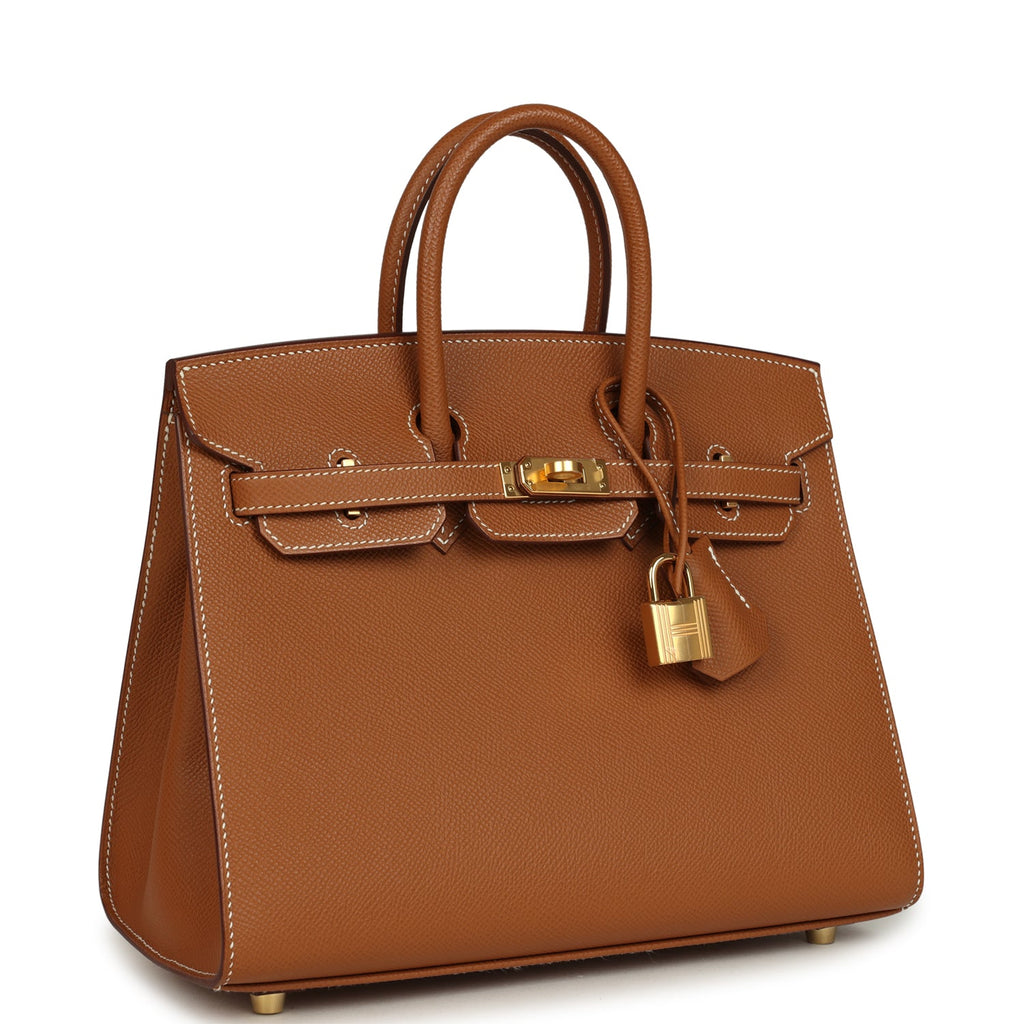 Hermes Birkin Sellier 25 Gold Epsom Gold Hardware