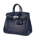 Hermes Birkin 25 Bleu Saphir Matte Alligator Palladium Hardware