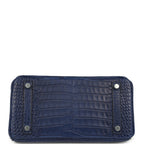 Hermes Birkin 25 Bleu Saphir Matte Alligator Palladium Hardware