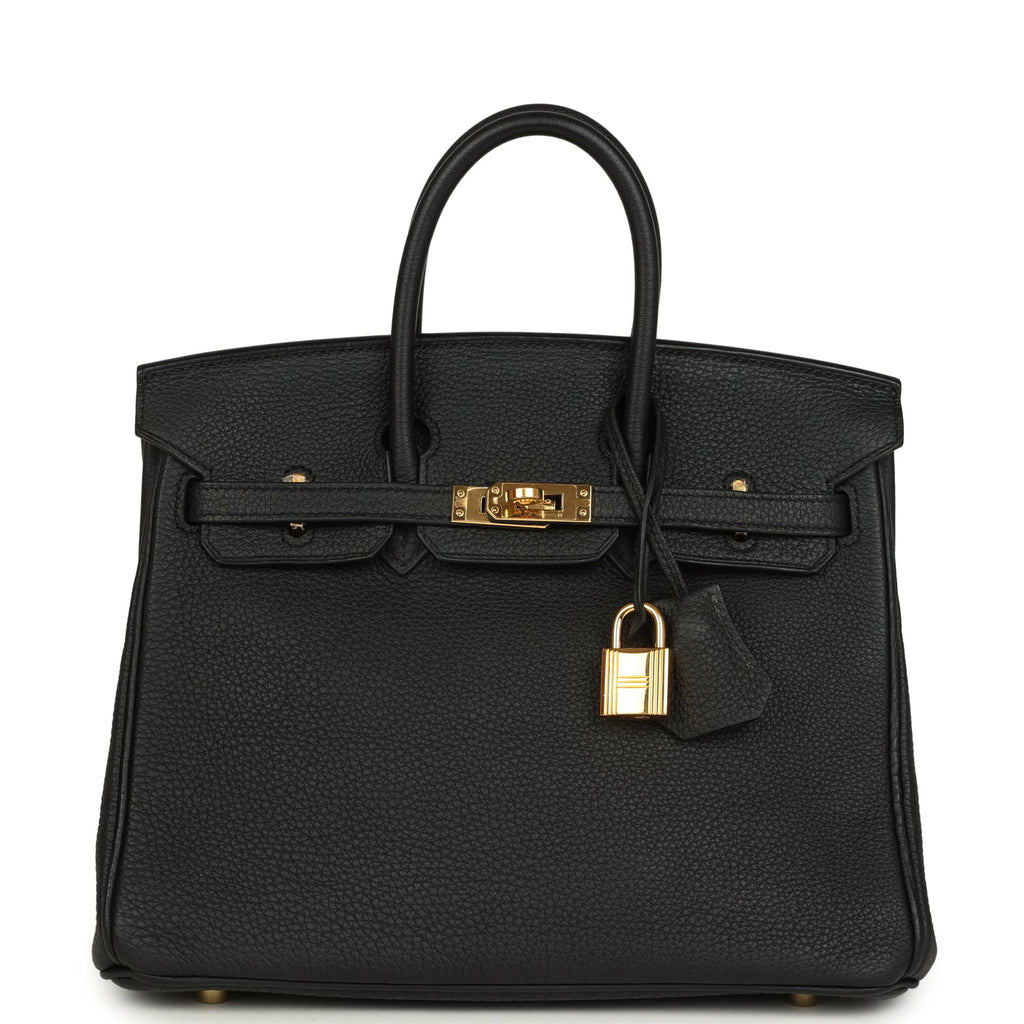 Hermes Birkin 25 Black Togo Gold Hardware
