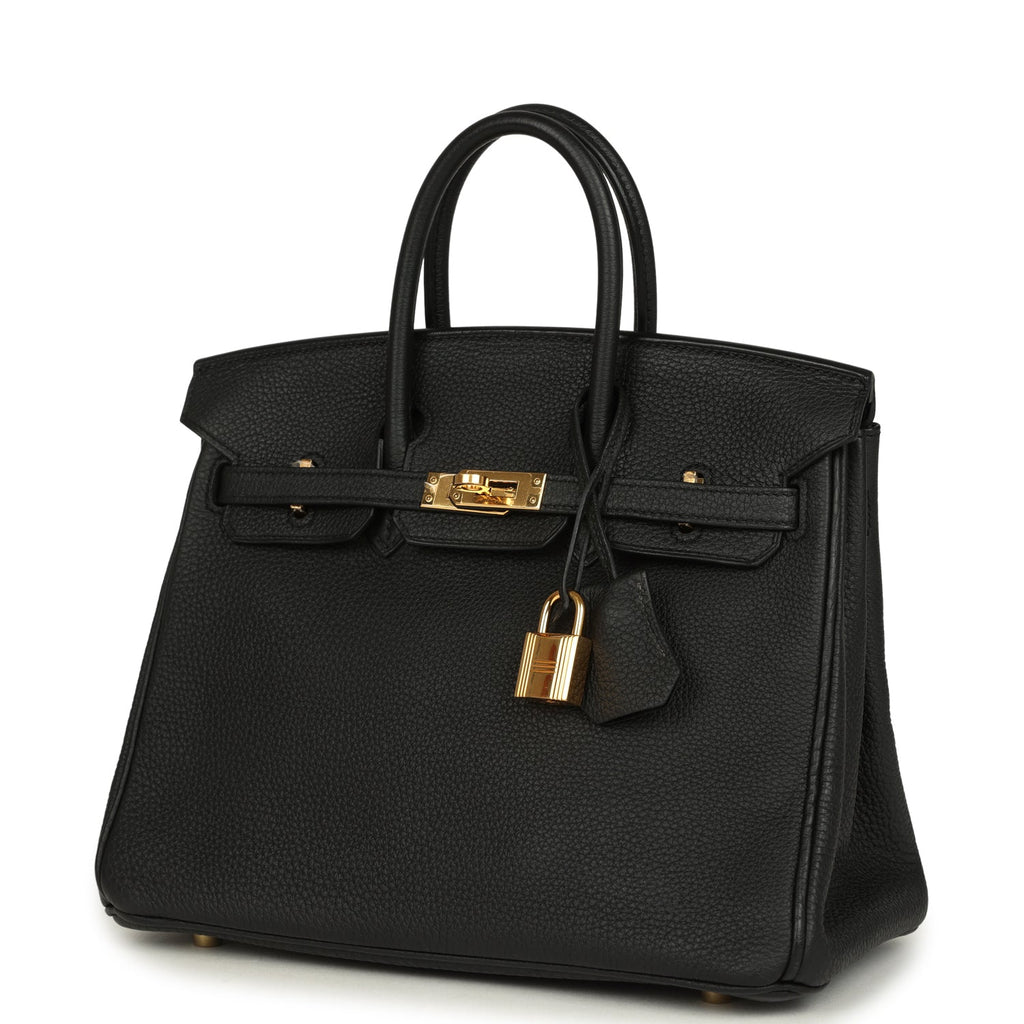 Hermes Birkin 25 Black Togo Gold Hardware