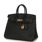 Hermes Birkin 25 Black Togo Gold Hardware