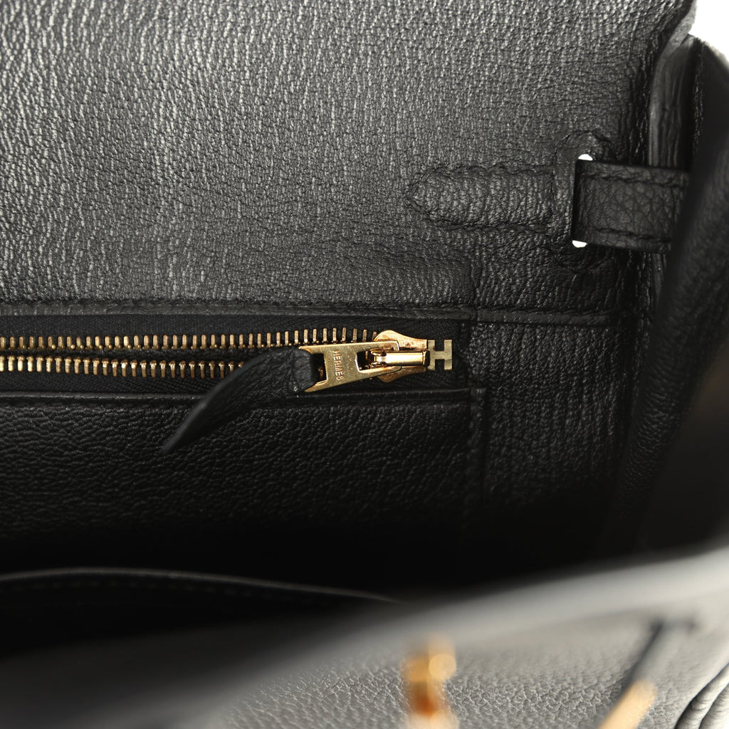 Hermes Birkin 25 Black Togo Gold Hardware