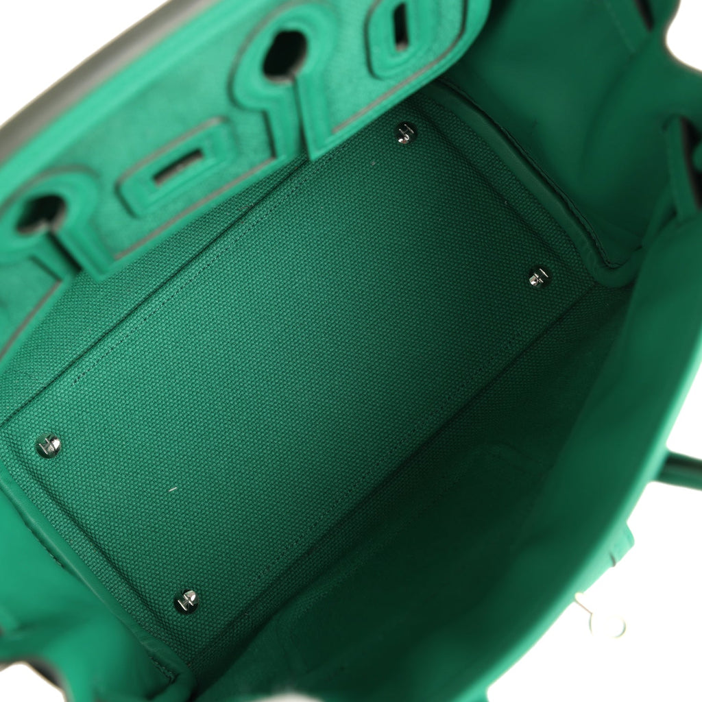 Hermes Birkin 25 Cargo Vert Vertigo Toile H and Swift Palladium Hardware